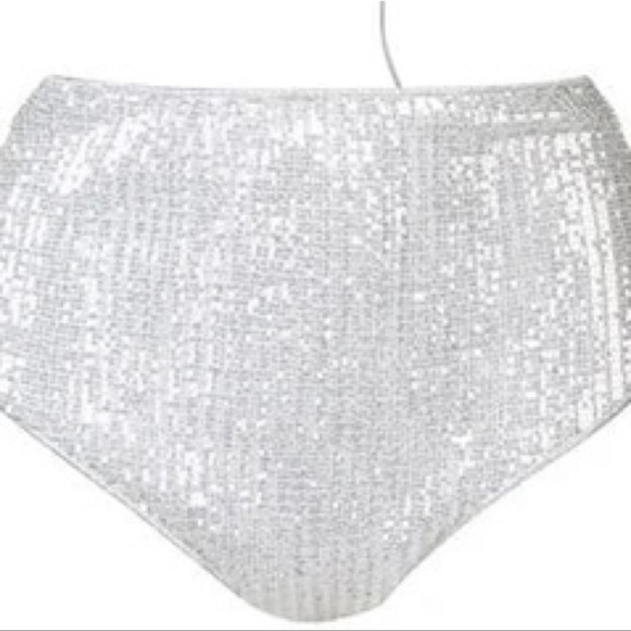 Oséree Sequin Bikini in Silver white sequin - Picture 2 of 5